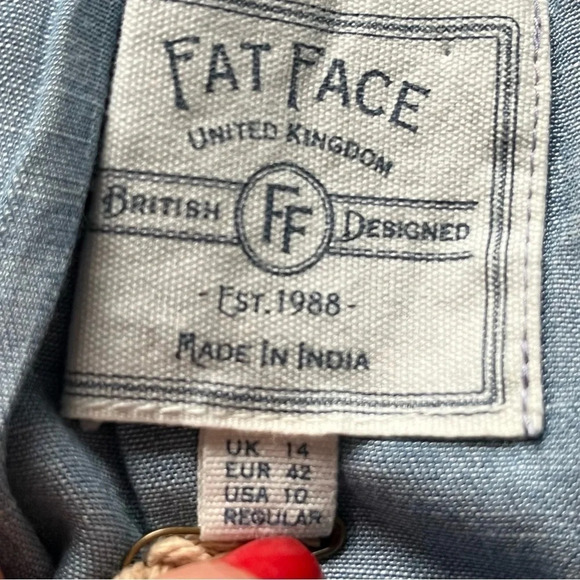 Fat face Imogen Tencel Jumpsuit chambray 10 new - Picture 3 of 13